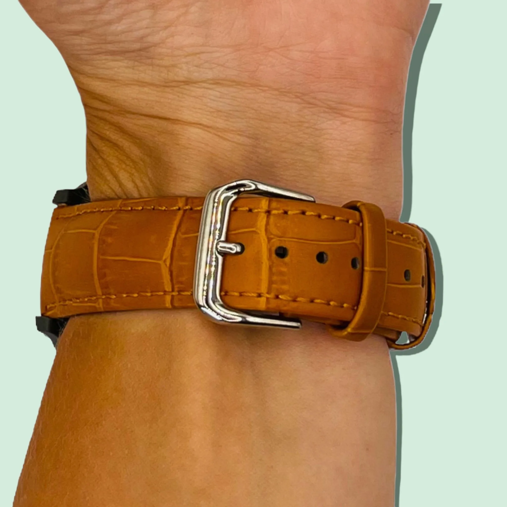 Replacement Snakeskin Leather Watch Straps compatible with Huawei Band 8