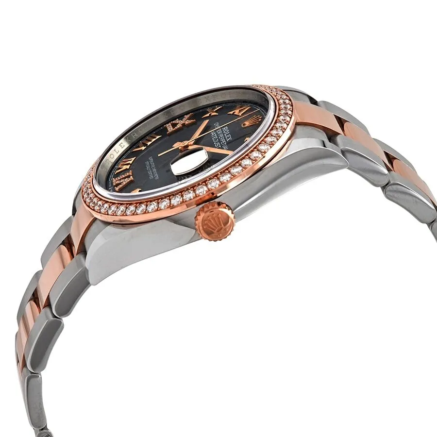 Rolex Datejust 36 Dark Rhodium Diamond Dial Automatic Men's Steel and 18k Everose Gold Oyster Watch 126281DRRDO