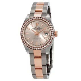 Rolex Datejust Automatic Ladies Steel and 18K Everose Gold Oyster Watch 279381RBR