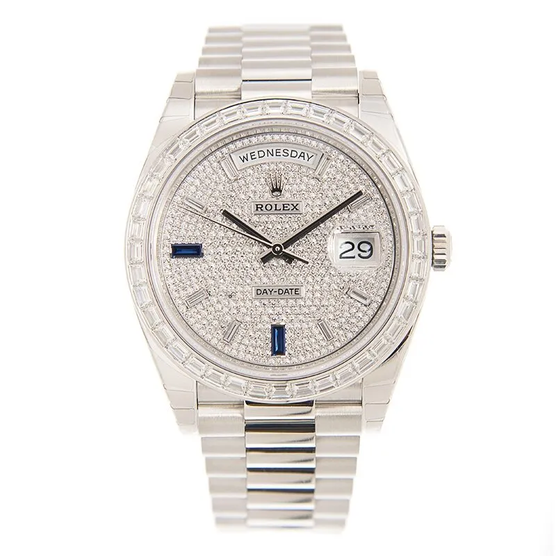 Rolex Day-Date 40 Automatic Chronometer Diamond-Pave Dial Men's Watch 228396tbr-0021