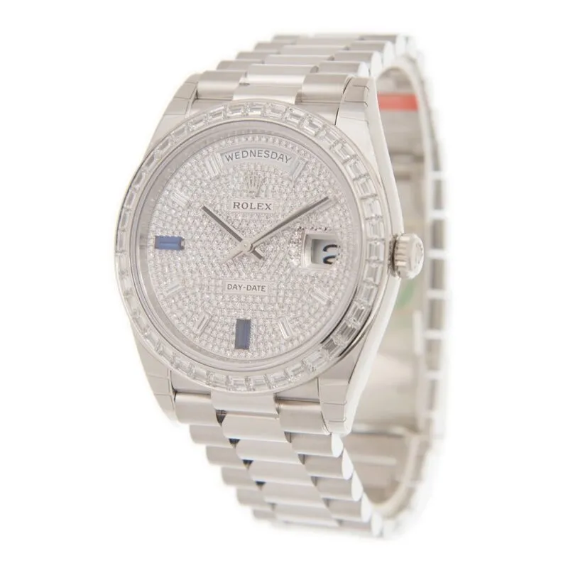 Rolex Day-Date 40 Automatic Chronometer Diamond-Pave Dial Men's Watch 228396tbr-0021