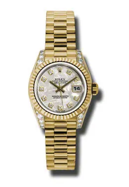 Rolex Lady-Datejust 26 Meteorite Dial 18K Yellow Gold President Automatic Ladies Watch 179238MTDP