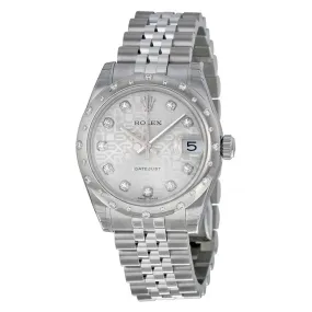 Rolex Oyster Perpetual Datejust 31 Silver Dial Stainless Steel Jubilee Bracelet Automatic Ladies Watch 178344SJDJ