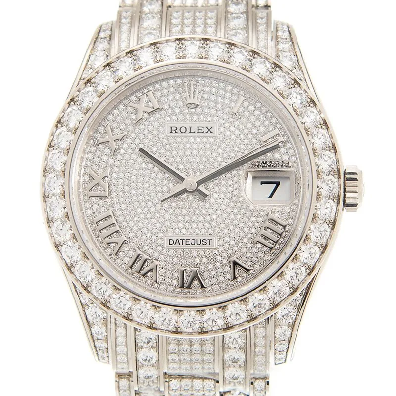 Rolex Pearlmaster 39 Men's 18kt White Gold Pearlmaster Diamond Pave Watch 86409PAVEPM