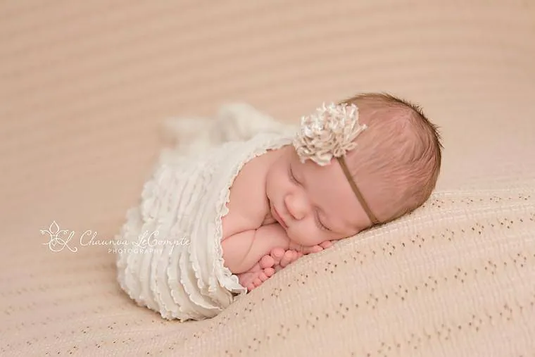 Ruffle Stretch Knit Baby Wrap in Cream