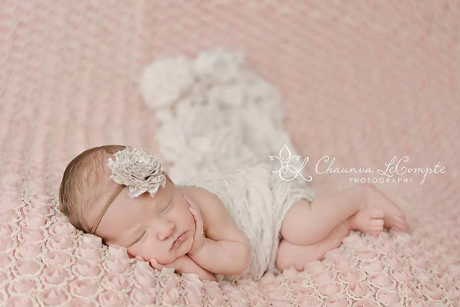 Ruffle Stretch Knit Baby Wrap in Cream