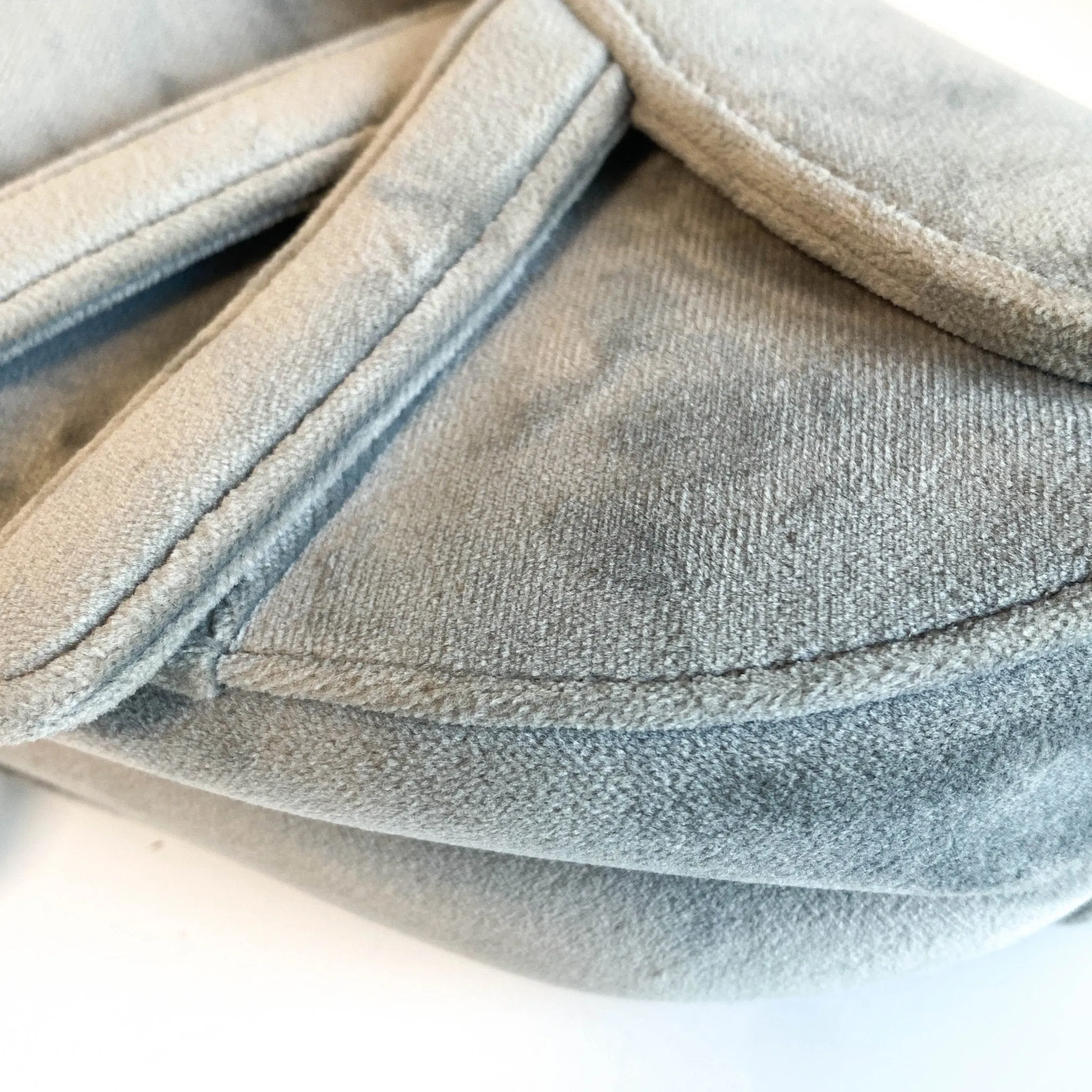 Saddle Mini Grey Suede Handle Bag