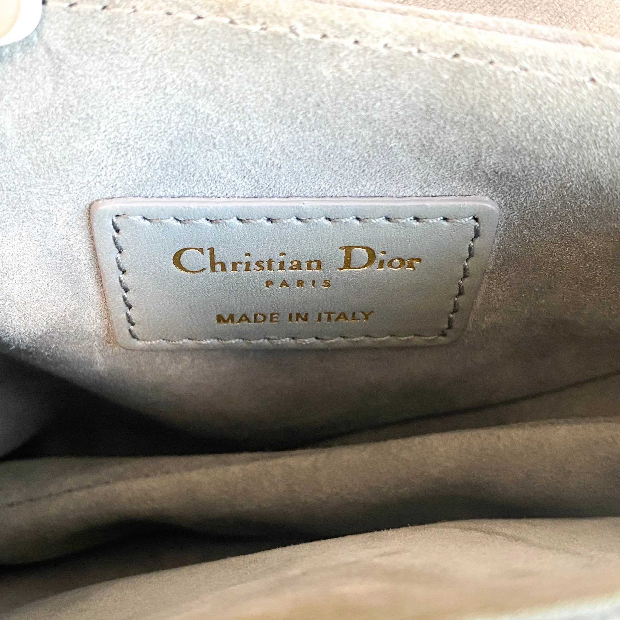 Saddle Mini Grey Suede Handle Bag