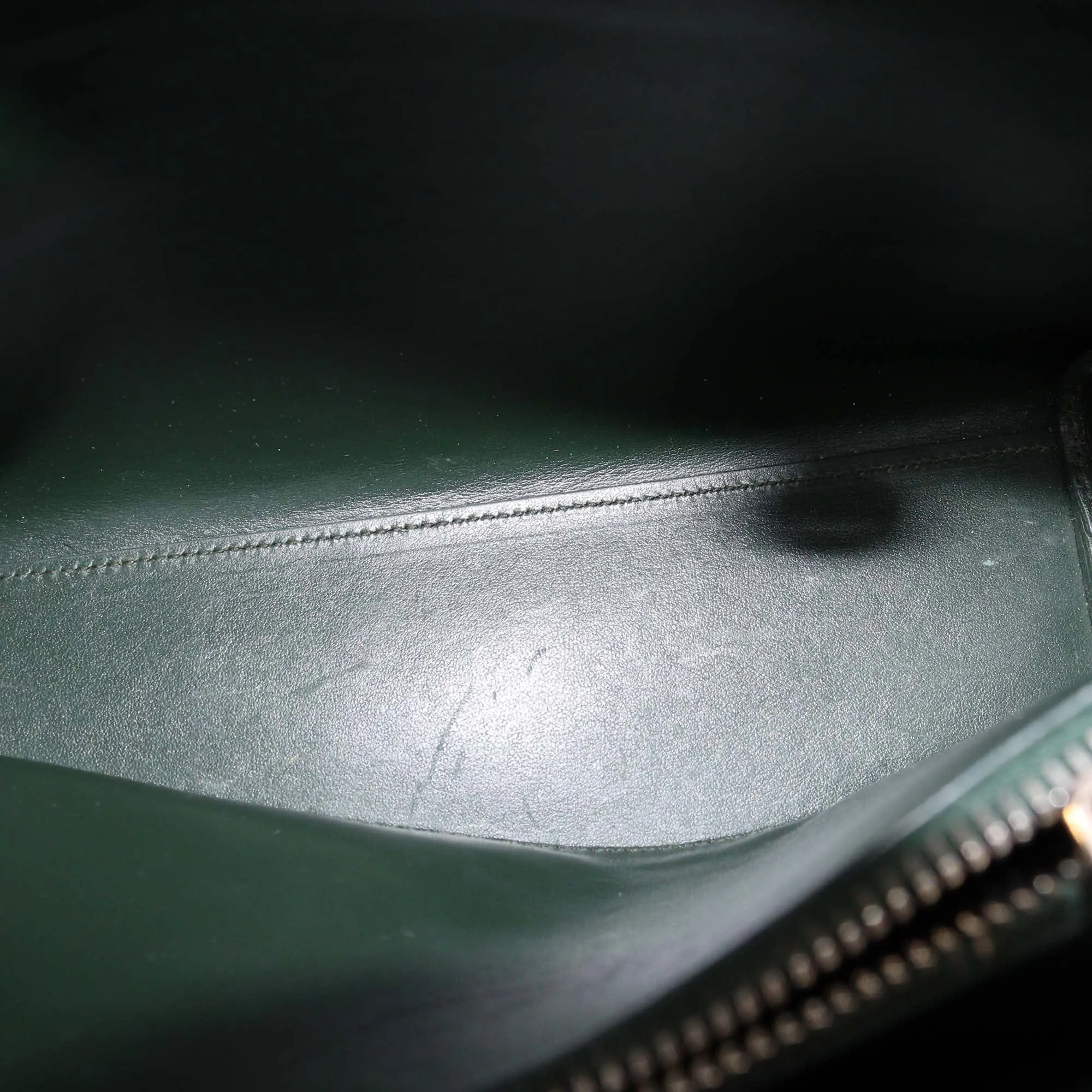 Saint Laurent Green Croc Embossed Baby Sac De Jour Tote