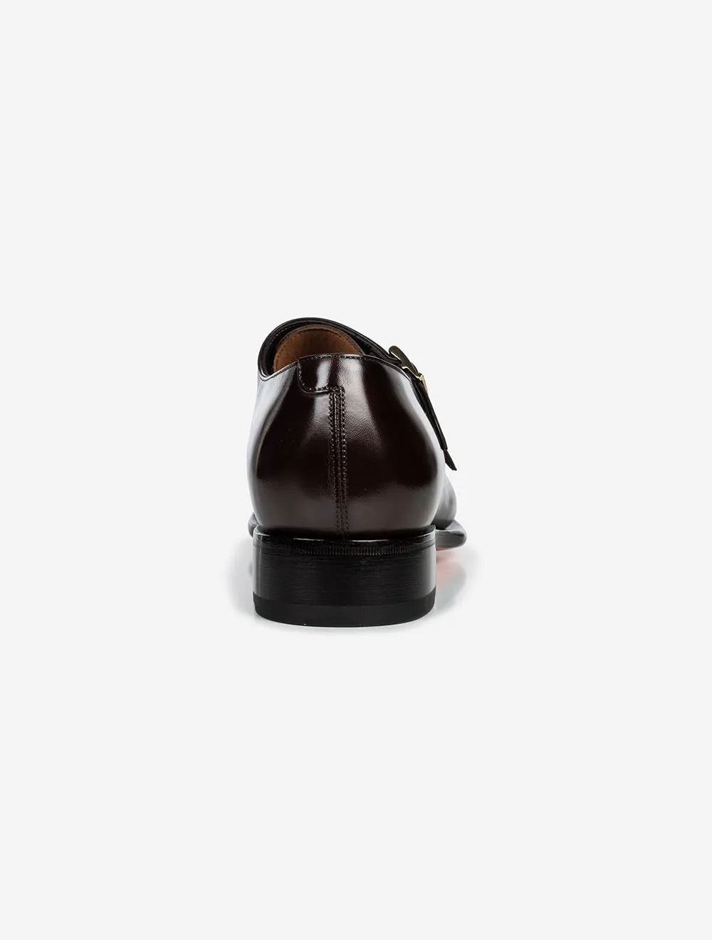 SANTONI Double Monk Shoe Dark Brown