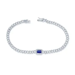 Sapphire Diamond Link Bracelet