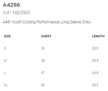 Shepherd Football Swag - 2018 - Youth Long Sleeve T-Shirt - A4 Cooling Performance