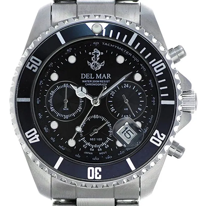 Ship's Anchor Stainless Chronograph Watches