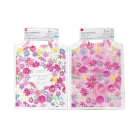 Shopping Bag - Bright Flower - 5pcs - 1.14ft X 9.84in X 3.14in - 35cm X 25cm X 8cm