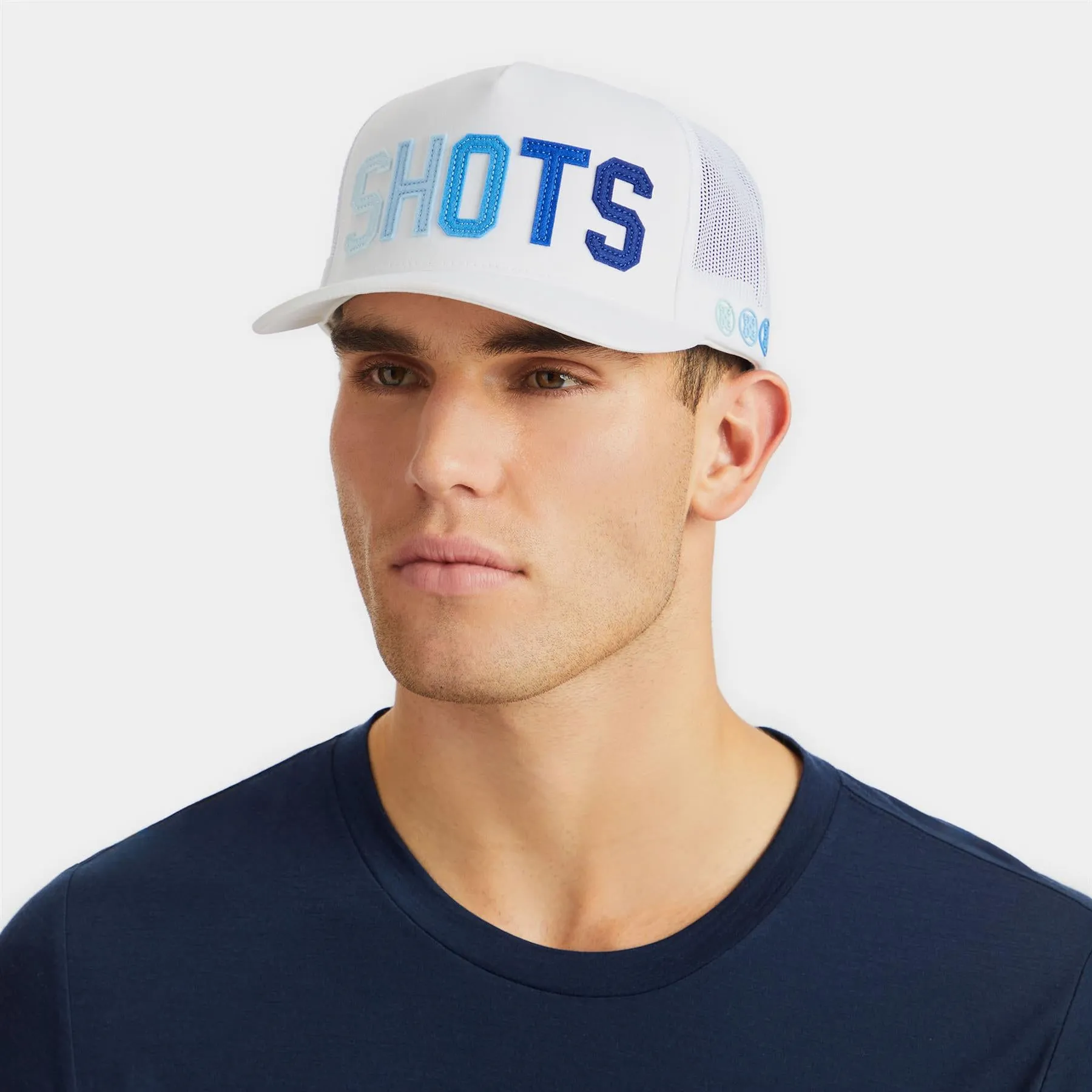 Shots Interlock Knit Trucker Hat Snow/Surf - SS24
