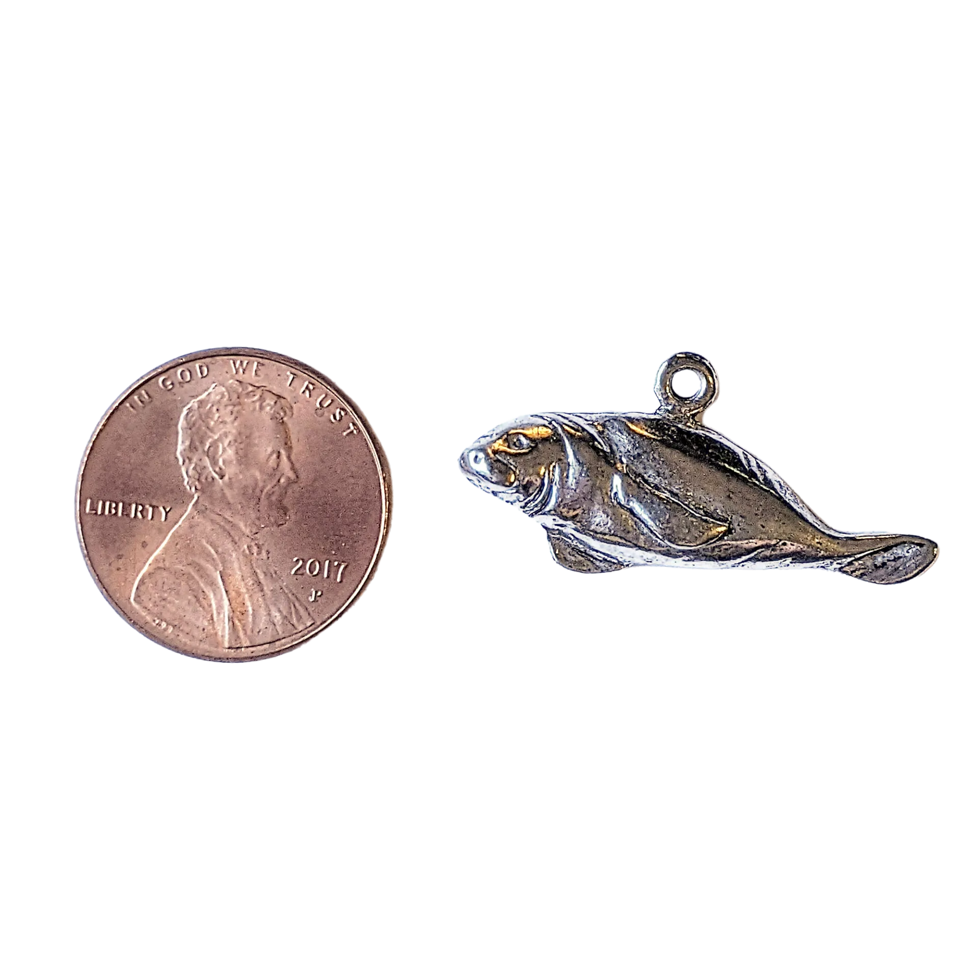 Silver Manatee Pendant