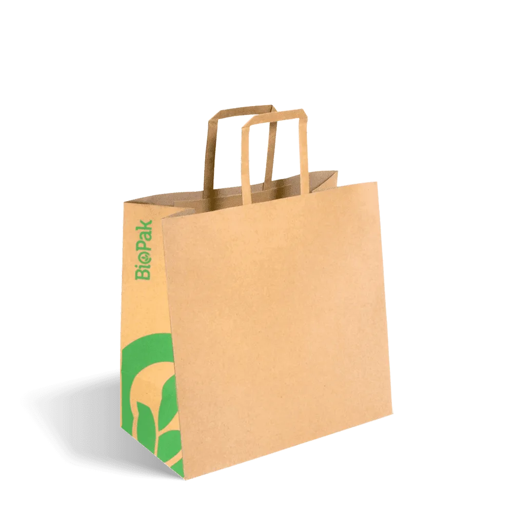 Small Flat Handle Kraft Paper Bag