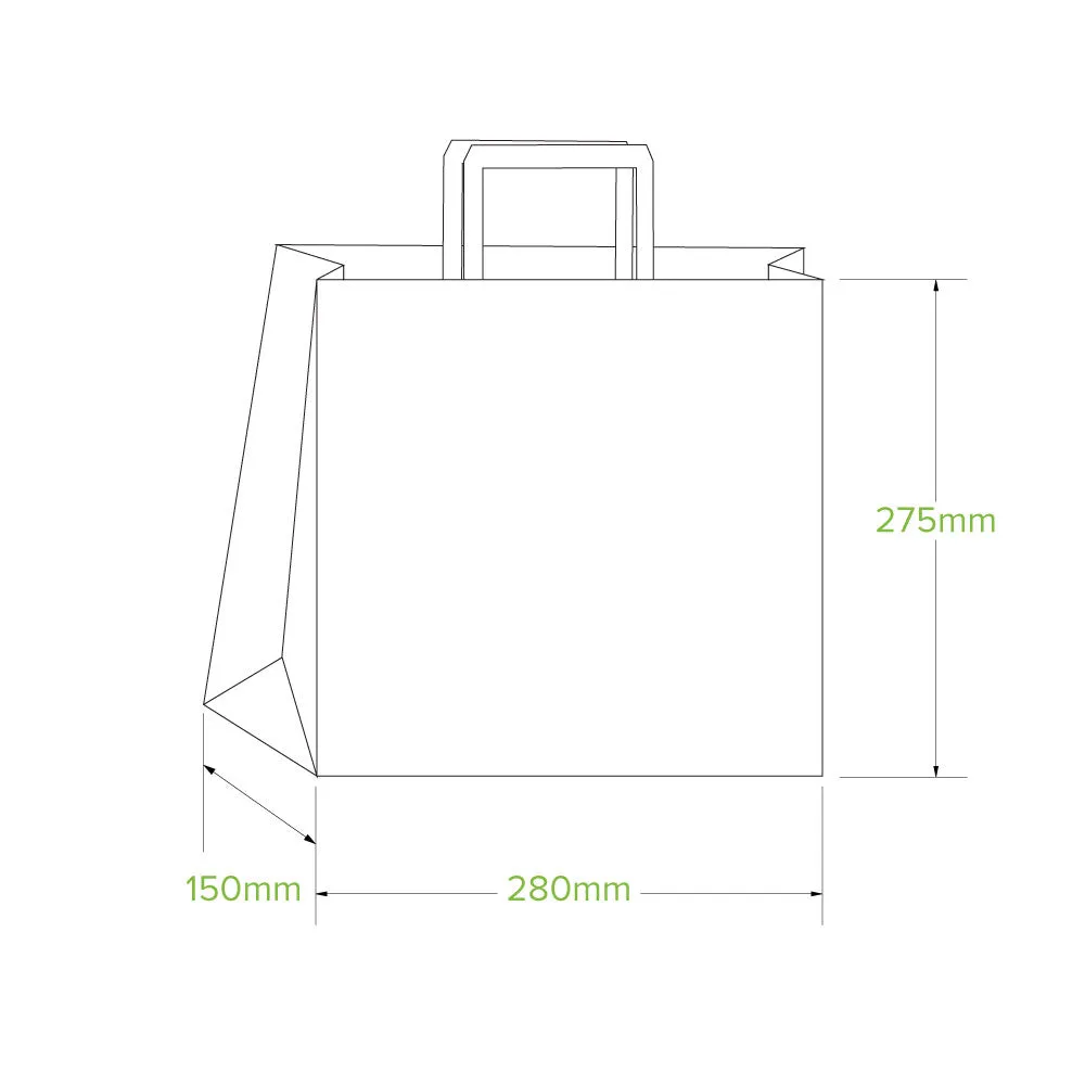 Small Flat Handle Kraft Paper Bag