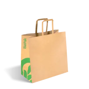 Small Flat Handle Kraft Paper Bag