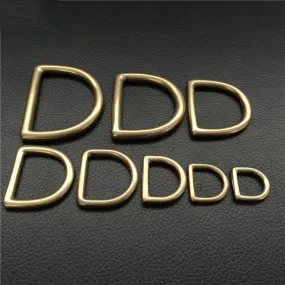Solid Brass Cast D Ring Welded Metal Heavy Duty Webbing Buckle Leather Strap Bag Handbag Purse Dog Collar Belt Buckles Strapping 13-45mm