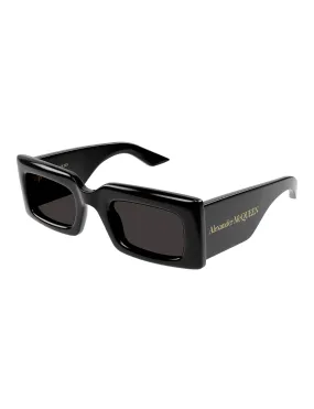 Square Logo Sunglasses, Black/Grey