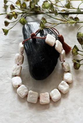 Square Pearl Tassel Bracelet