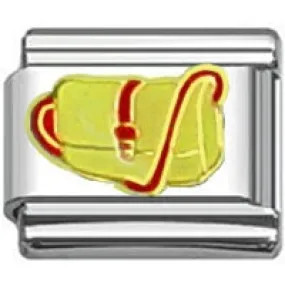 Stainless Steel 9mm Shiny Link with Yellow Bag for Italian Charm Bracelet