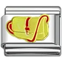 Stainless Steel 9mm Shiny Link with Yellow Bag for Italian Charm Bracelet