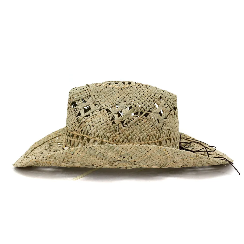 Straw Cowboy Hats Men's and Women's Cowboy Hat Straw Hat Sun Hat