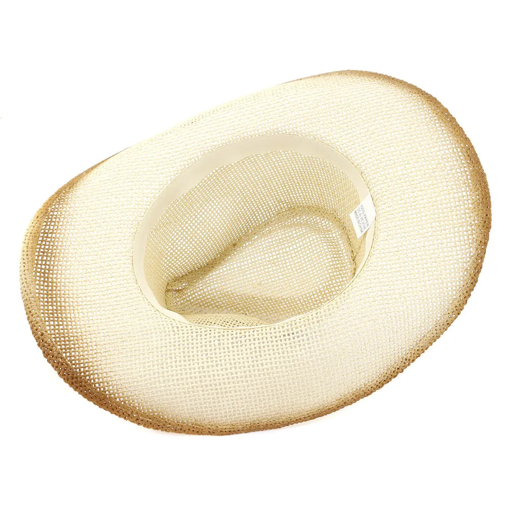 Straw Cowboy Hats Seaside Beach Hat Sun Protection Hat Straw Cowboy Hat
