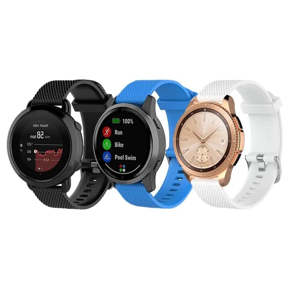 Suunto Fitness 3/Garmin Venu replacement silicone strap - Black
