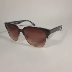 Tahari Square Club Sunglasses Brown Coffee Frame Brown Gradient Lens TH680 COF