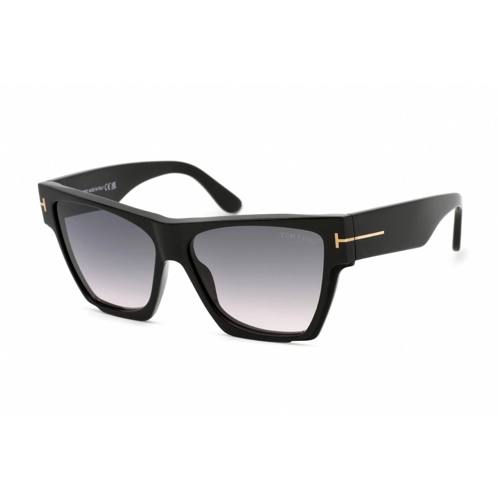 Tom Ford Women's Sunglasses - Shiny Black Plastic Cat Eye Shape Frame | FT0942 01B