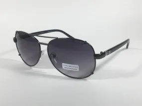 Tommy Hilfiger Bradshaw Aviator Sunglasses Gunmetal Frame Gray Gradient Lens BRADSHAW WM OL06