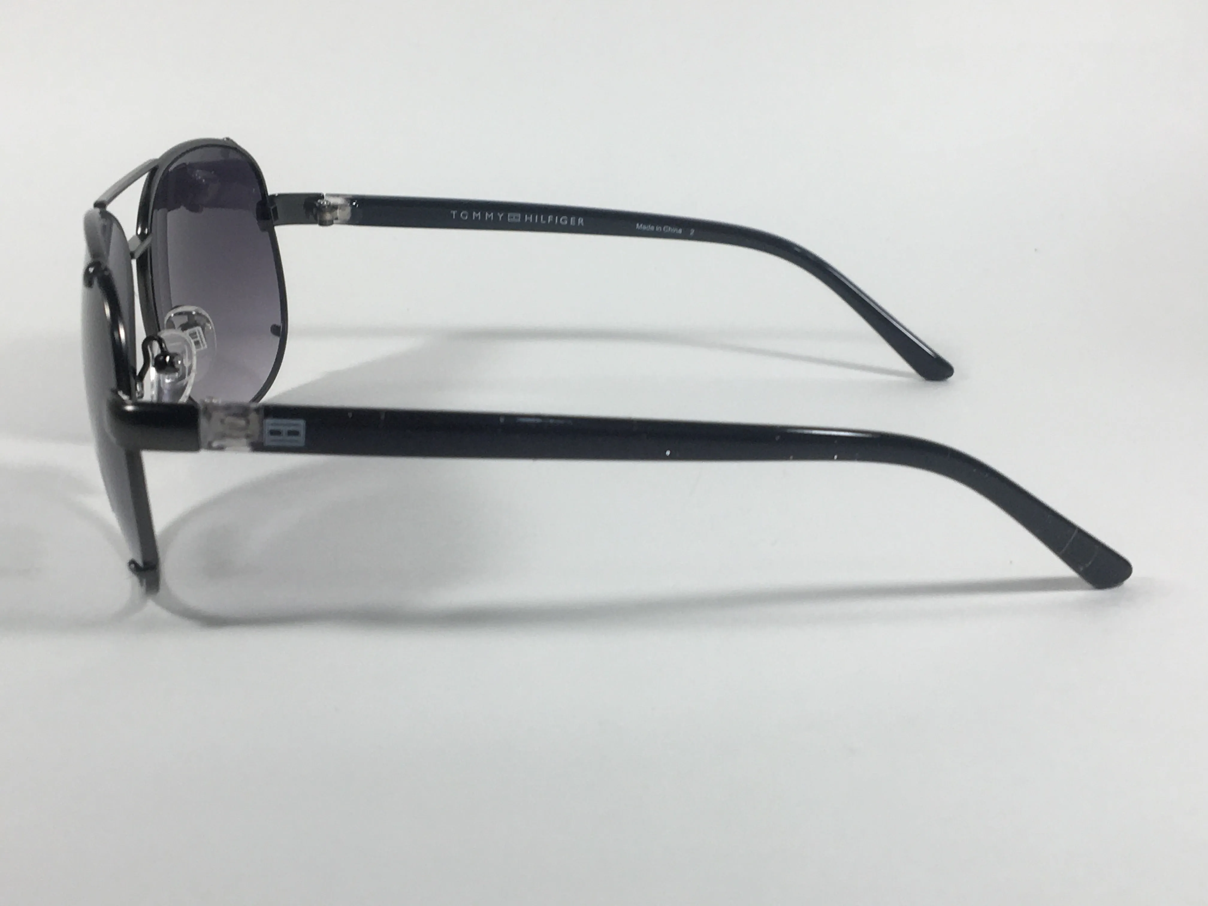 Tommy Hilfiger Bradshaw Aviator Sunglasses Gunmetal Frame Gray Gradient Lens BRADSHAW WM OL06