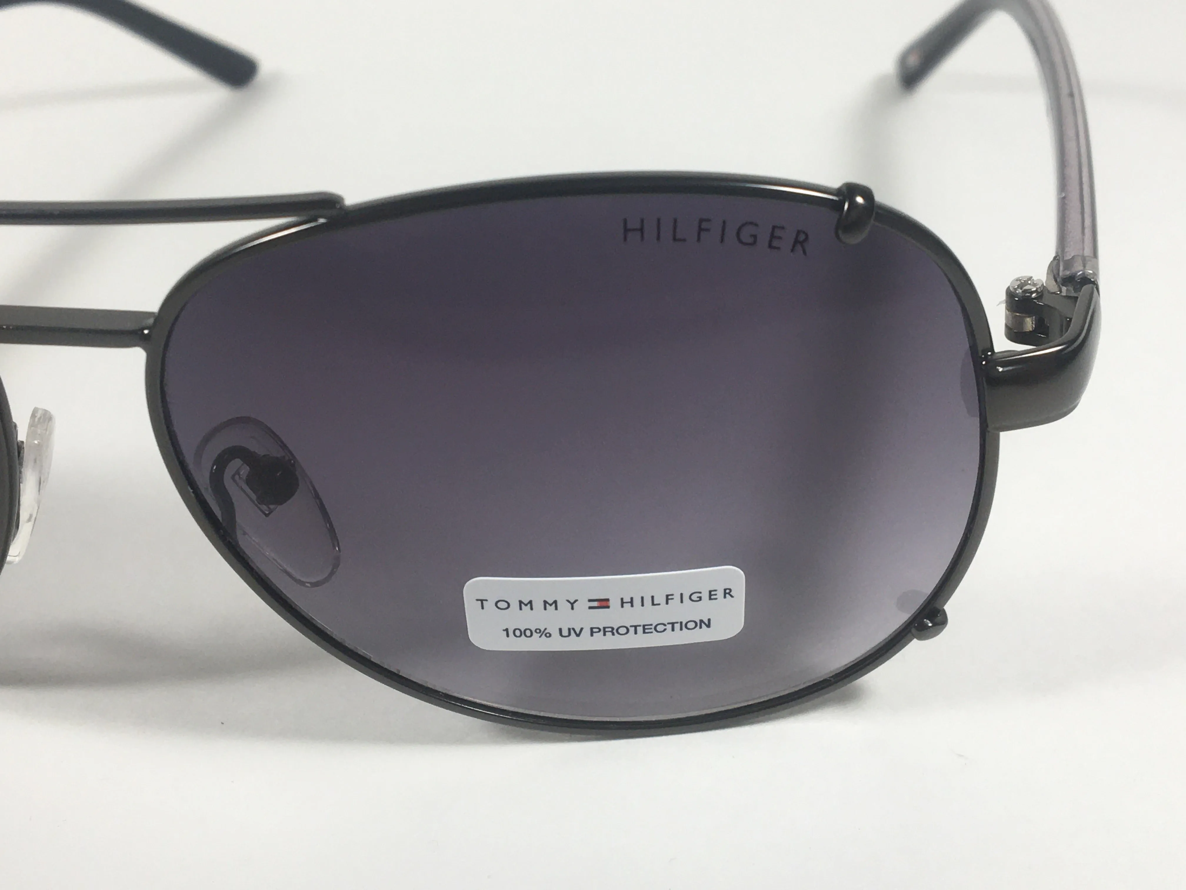 Tommy Hilfiger Bradshaw Aviator Sunglasses Gunmetal Frame Gray Gradient Lens BRADSHAW WM OL06