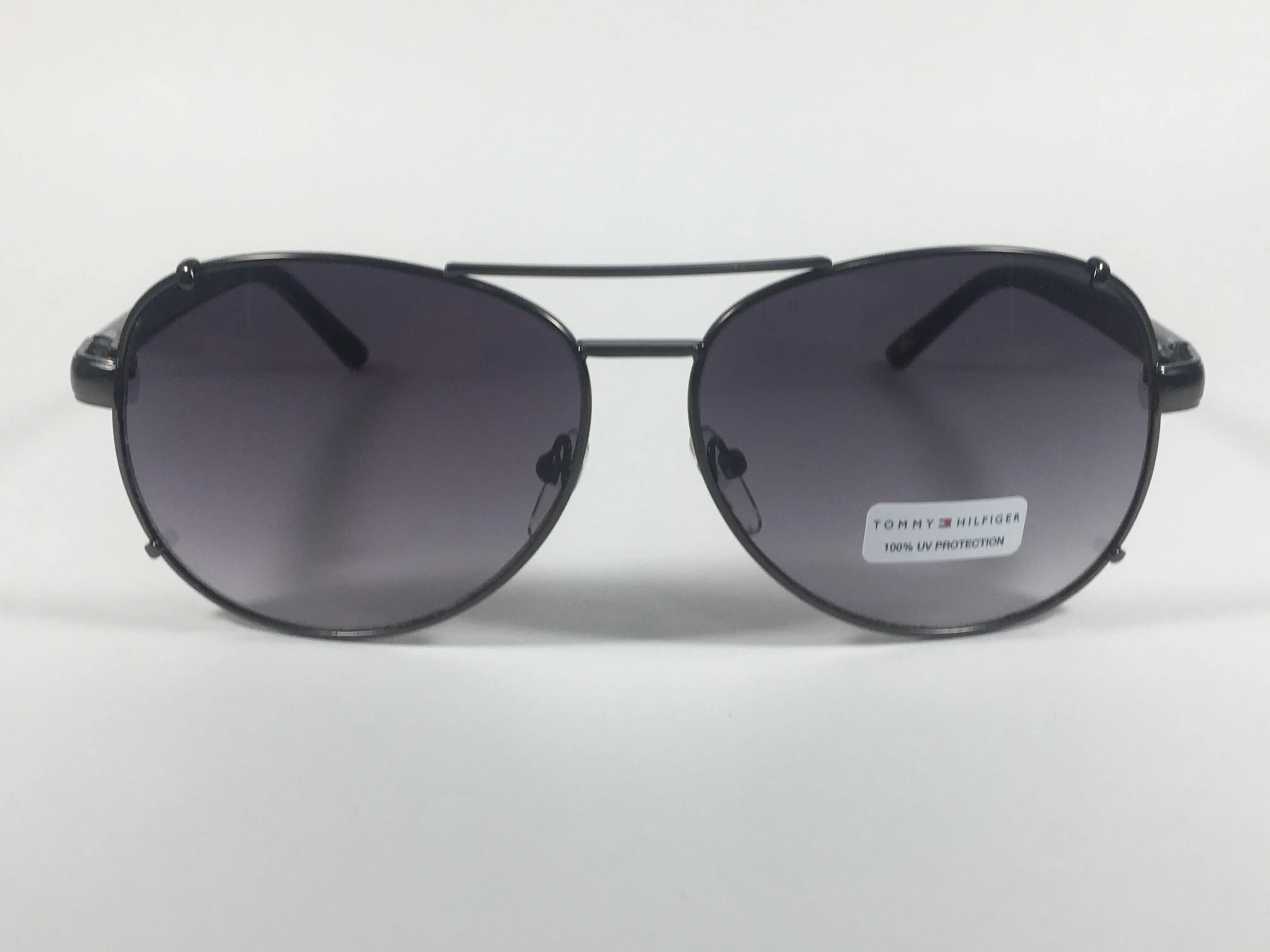 Tommy Hilfiger Bradshaw Aviator Sunglasses Gunmetal Frame Gray Gradient Lens BRADSHAW WM OL06