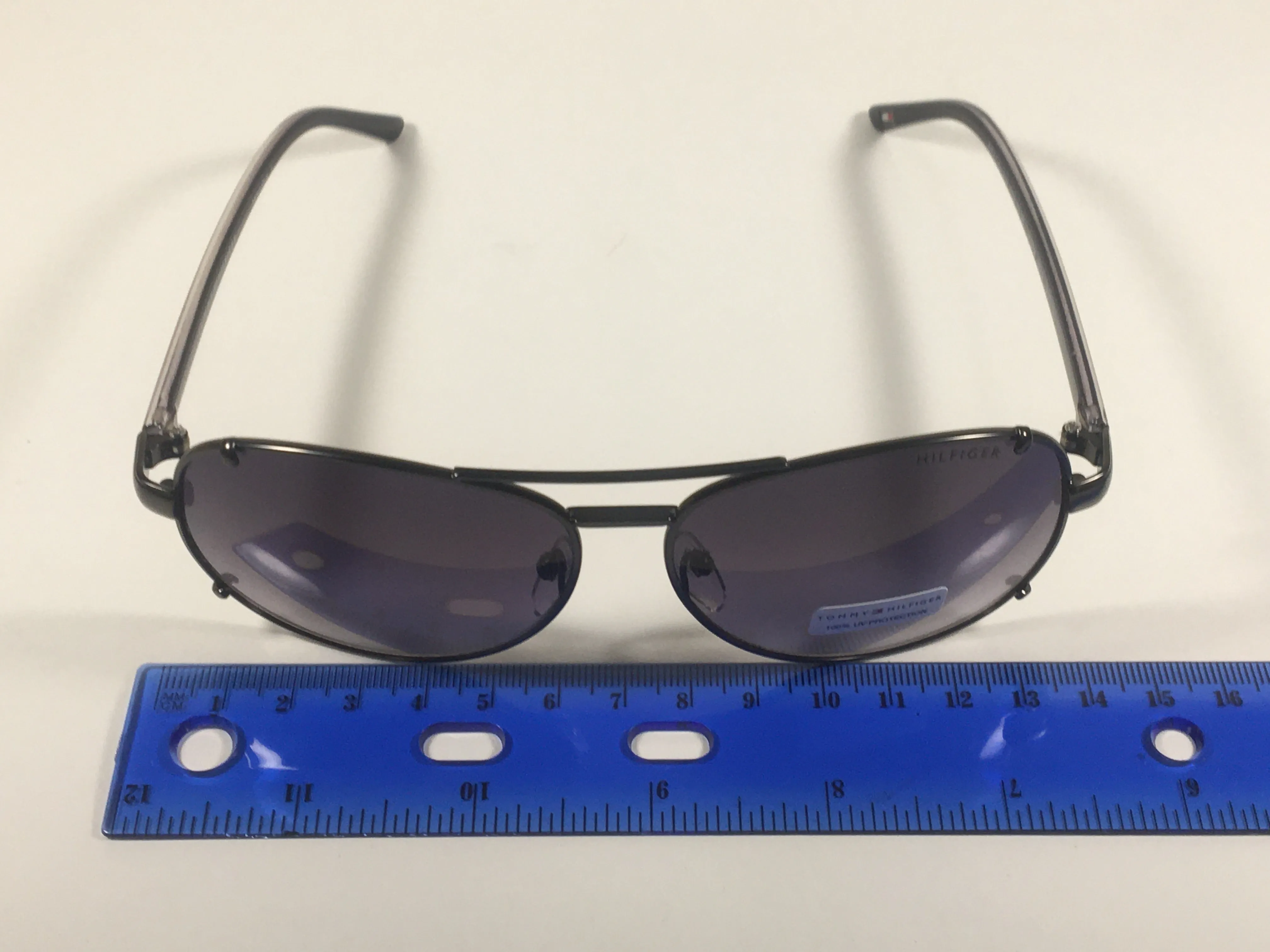Tommy Hilfiger Bradshaw Aviator Sunglasses Gunmetal Frame Gray Gradient Lens BRADSHAW WM OL06
