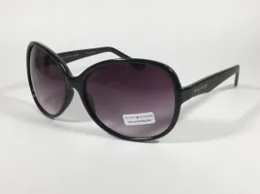 Tommy Hilfiger Camilla Oversize Oval Sunglasses Black Gloss Frame Smoke Gradient Lens CAMILLA WP OL350
