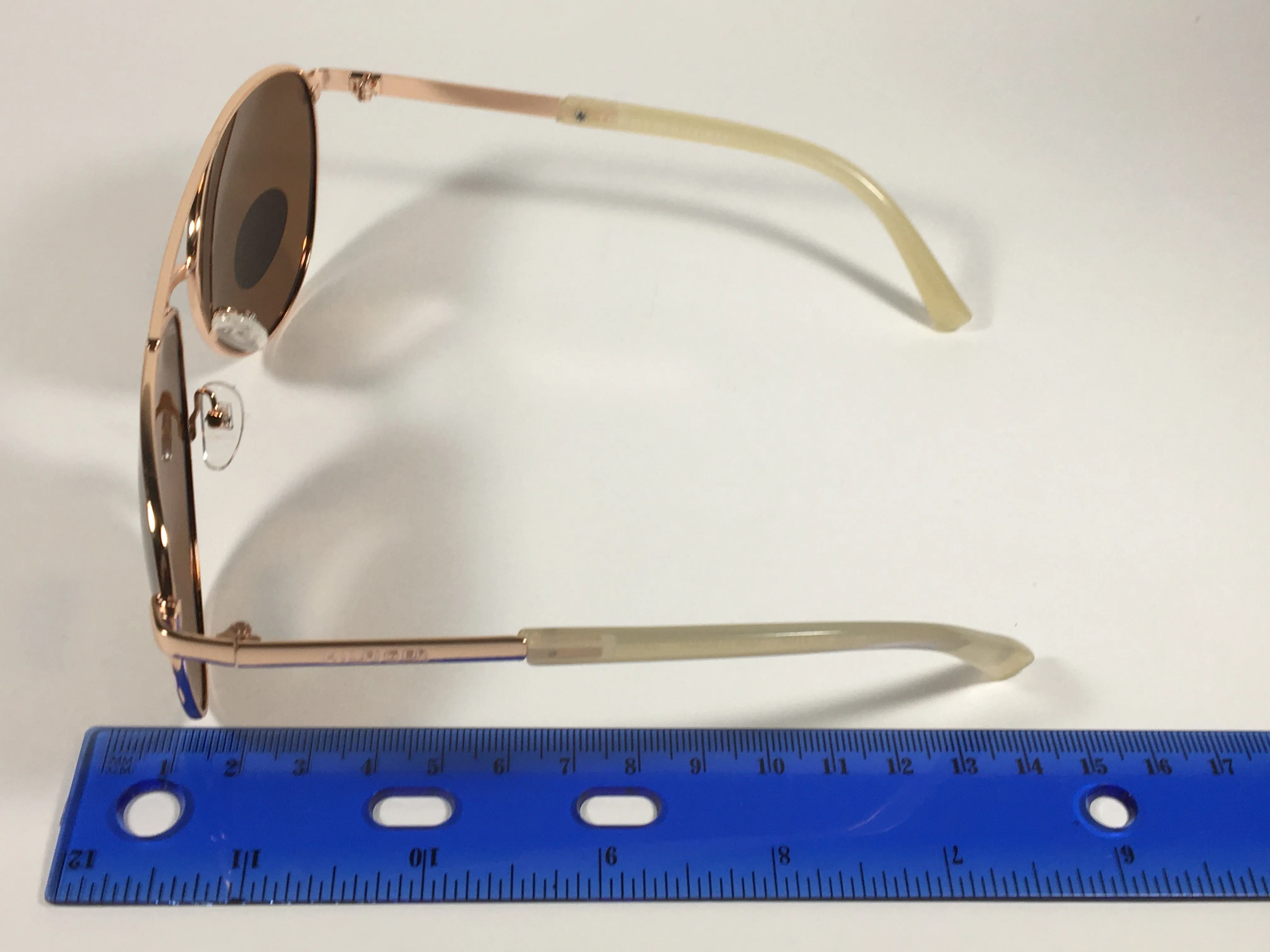 Tommy Hilfiger Lindsay Polarized Aviator Sunglasses Copper Tone Frame Brown Copper Lens LINDSAY WM OL275P