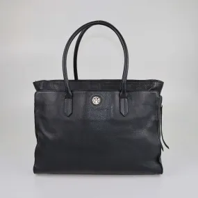 Tory Burch Black Side Zip Tote