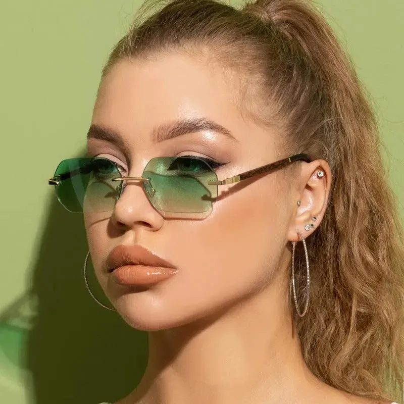 Trendy Frameless Gradient Sunglasses