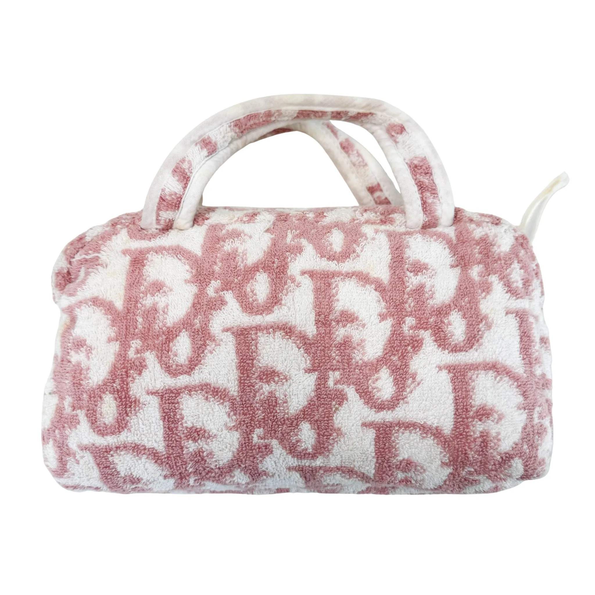 Trotter Pink Terry Cloth Towel Handbag