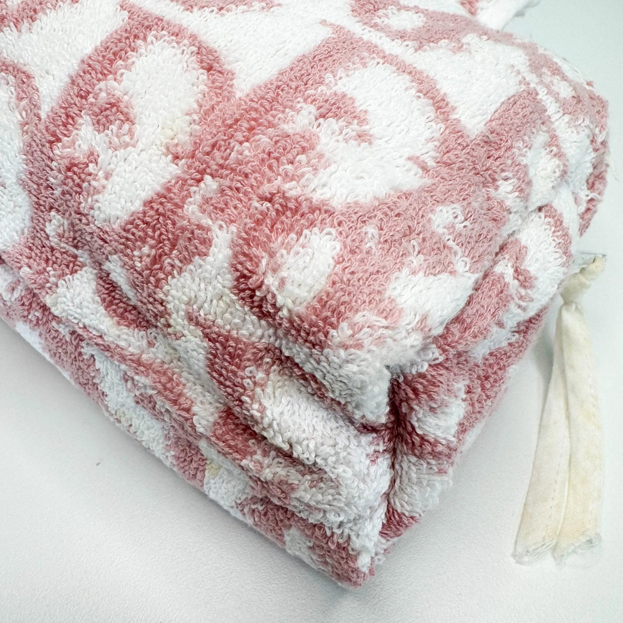 Trotter Pink Terry Cloth Towel Handbag
