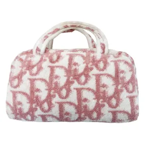 Trotter Pink Terry Cloth Towel Handbag