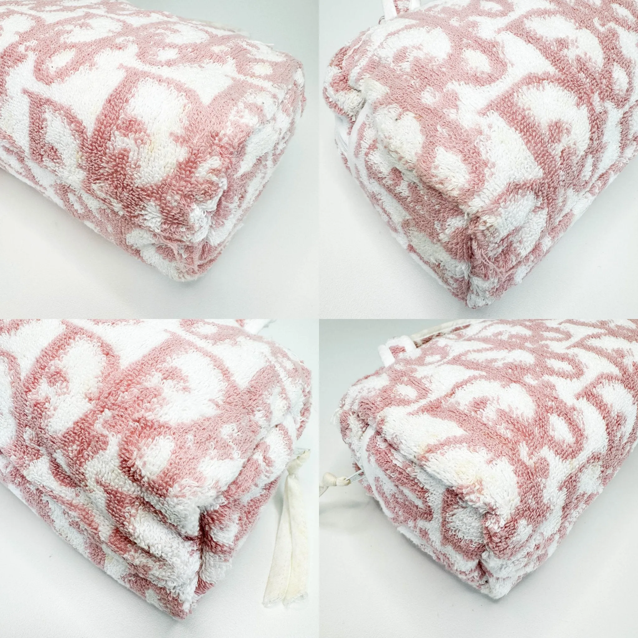 Trotter Pink Terry Cloth Towel Handbag