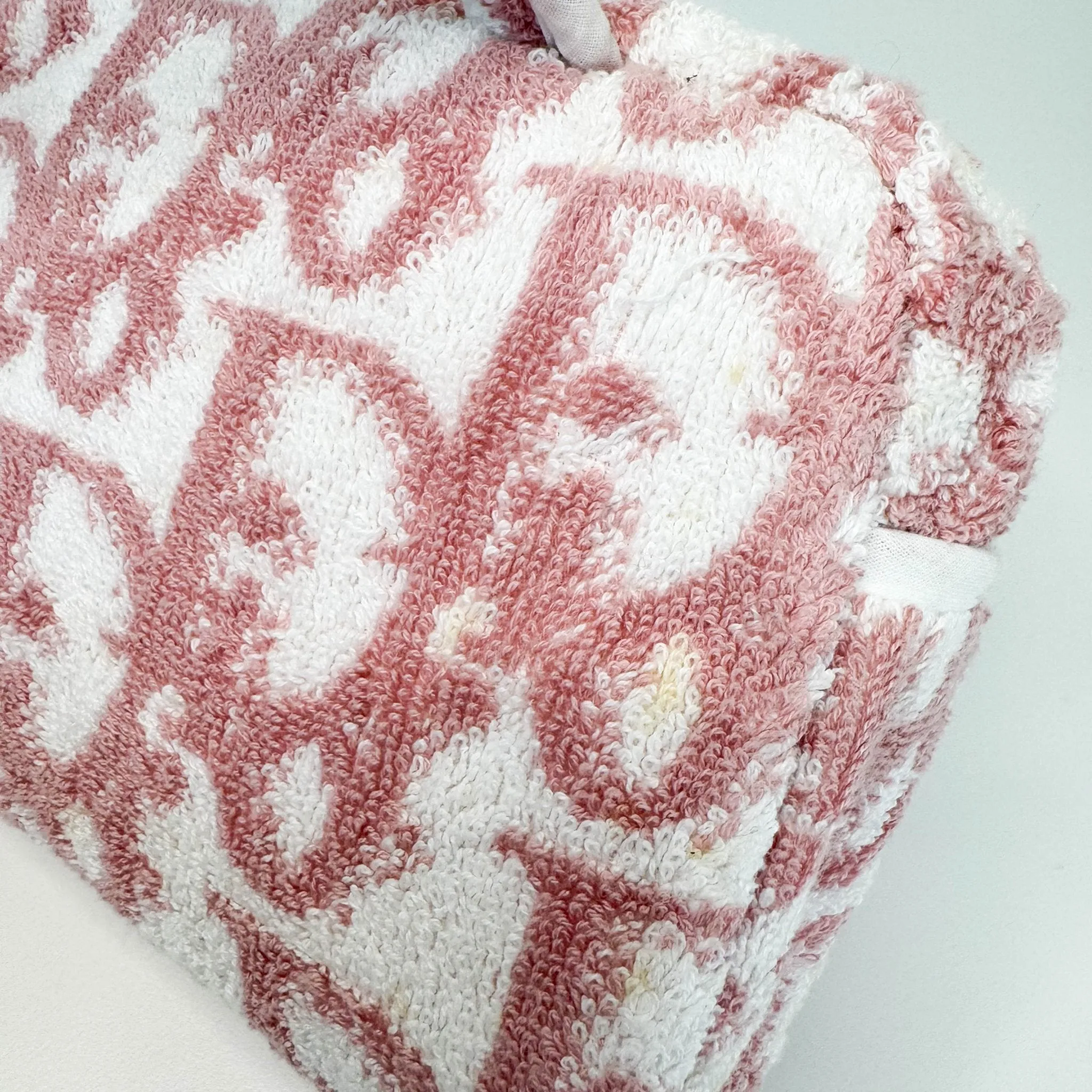 Trotter Pink Terry Cloth Towel Handbag