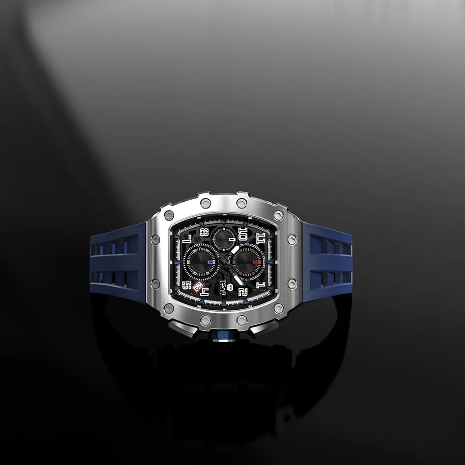 TSAR BOMBA 50M Waterproof Stainless Steel Wristwatch Sport Chronograph