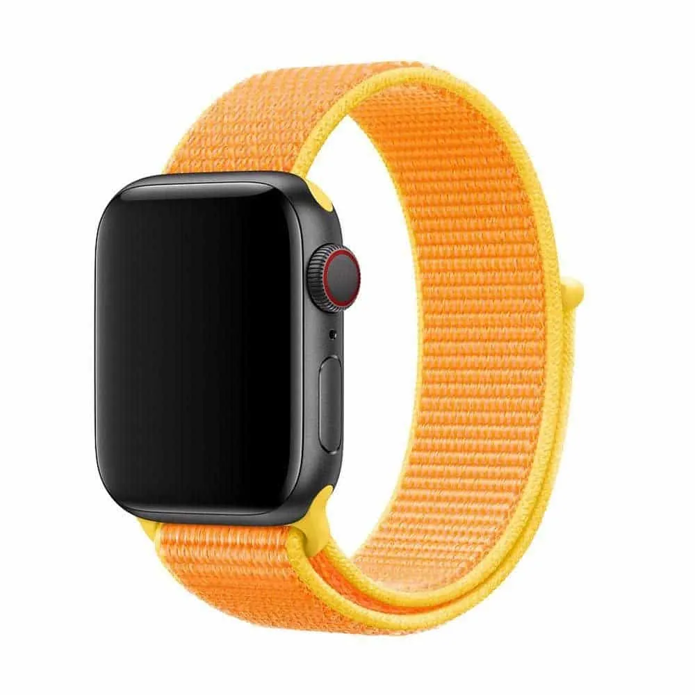 Velcro Nylon Strap for 42/44/45/49mm Apple Watch- Lime Green