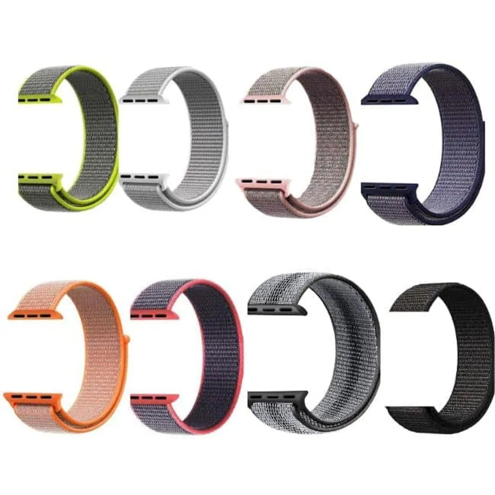 Velcro Nylon Strap for 42/44/45/49mm Apple Watch- Lime Green